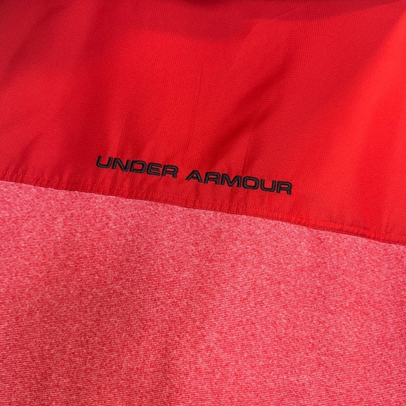 Under Armour Hoodie Mens Size XXL Red Full Zip Loose Sweatshirt Athletic Lightwe - Picture 9 of 9
